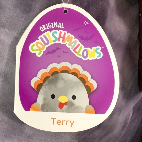 KELLYTOY SQUISHMALLOWS Gray 16” Terry Turkey Plush 2021 Thanksgiving OS - Picture 10 of 13
